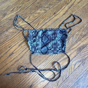 Snakeskin crop top!
